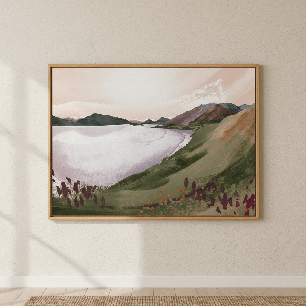 Lake Wakatipu by Deer Muskeeter wall - art - picture - poster