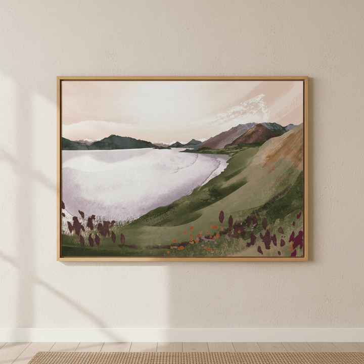 Lake Wakatipu by Deer Muskeeter wall - art - picture - poster