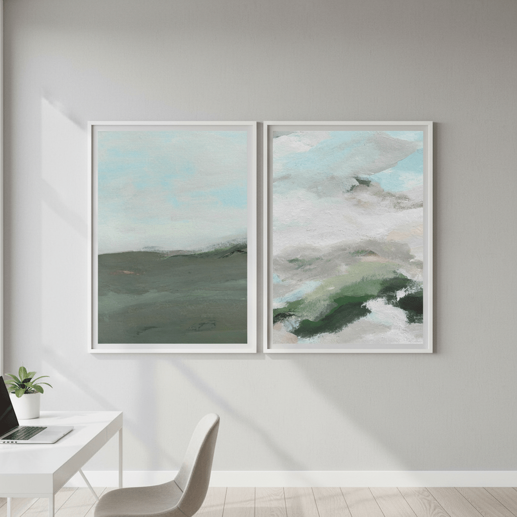 Land and Sky Landscape Duo by Josephine Wianto wall - art - picture - poster