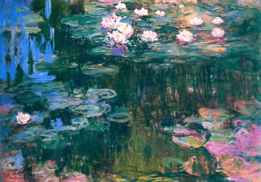 Landscape Water Lilies Impressionist by Monet,frame
