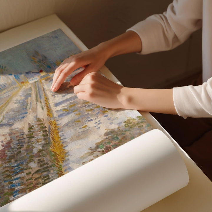 Landscape with Snow Wall Art By Vincent van Gogh - Style My Wall