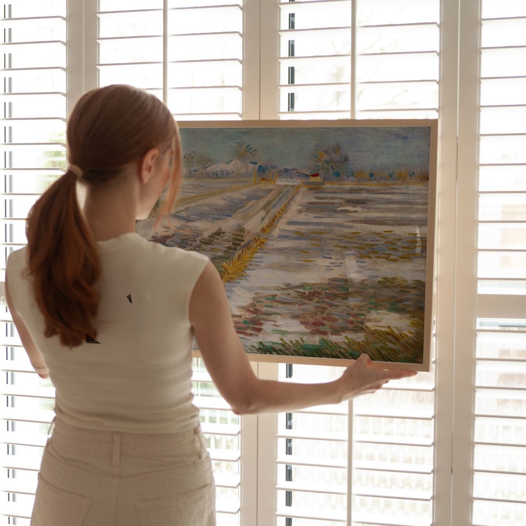 Landscape with Snow Wall Art By Vincent van Gogh - Style My Wall