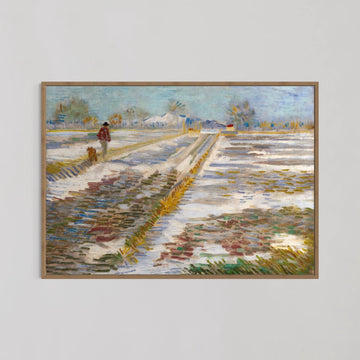 Landscape with Snow Wall Art By Vincent van Gogh - Style My Wall