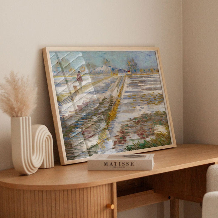 Landscape with Snow Wall Art By Vincent van Gogh - Style My Wall
