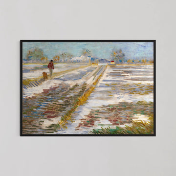 Landscape with Snow Wall Art By Vincent van Gogh - Style My Wall