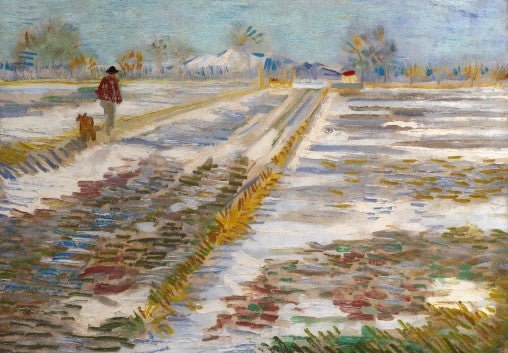 Landscape with Snow Wall Art By Vincent van Gogh
