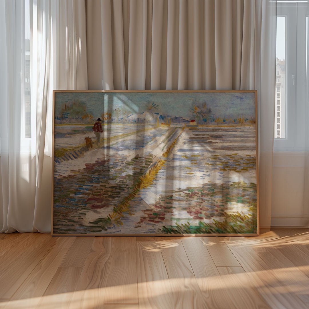Landscape with Snow Wall Art By Vincent van Gogh - Style My Wall