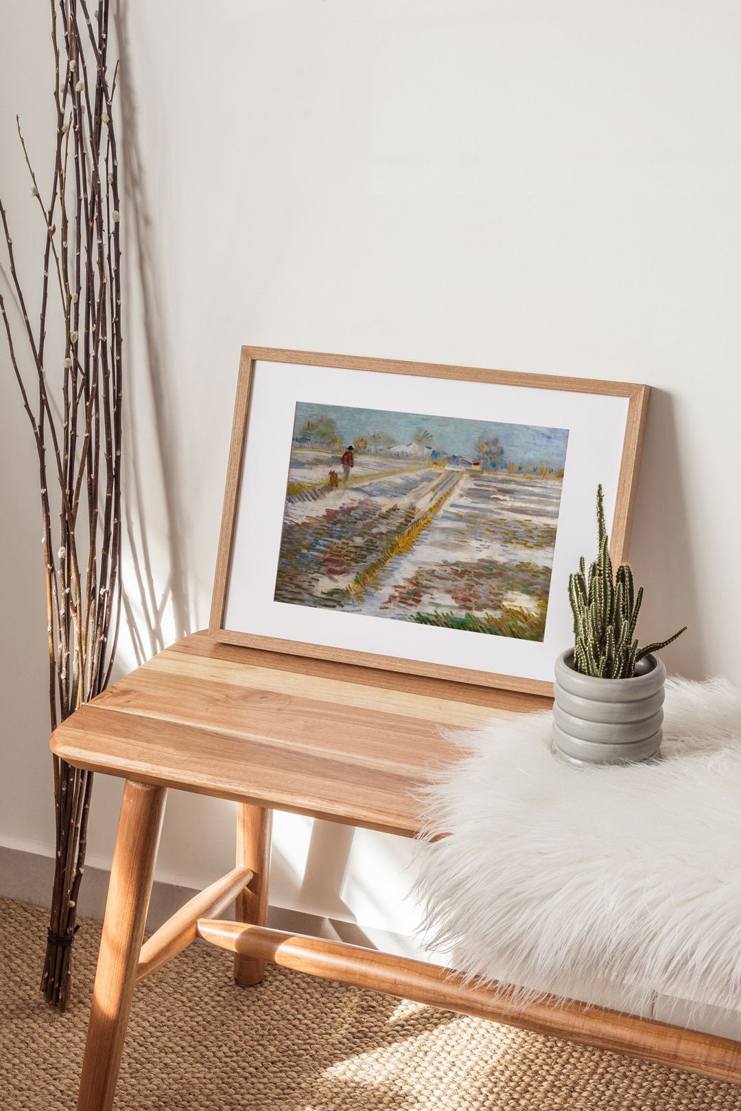 Landscape with Snow Wall Art By Vincent van Gogh - Style My Wall