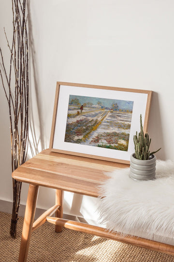Landscape with Snow Wall Art By Vincent van Gogh - Style My Wall