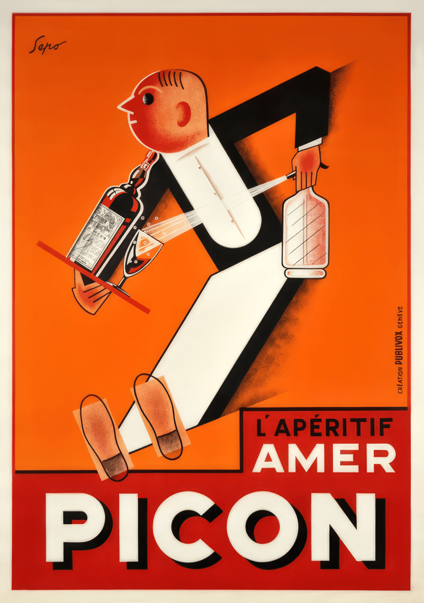 L'aperitif Amer Picon Vintage Poster Wall Art
