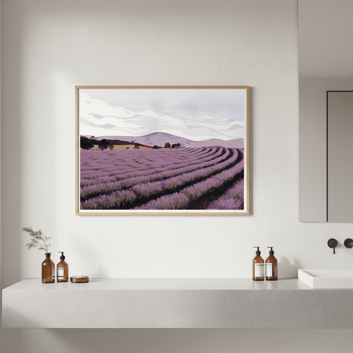 Lavender Fields Tasmania by Deer Muskeeter wall - art - picture - poster
