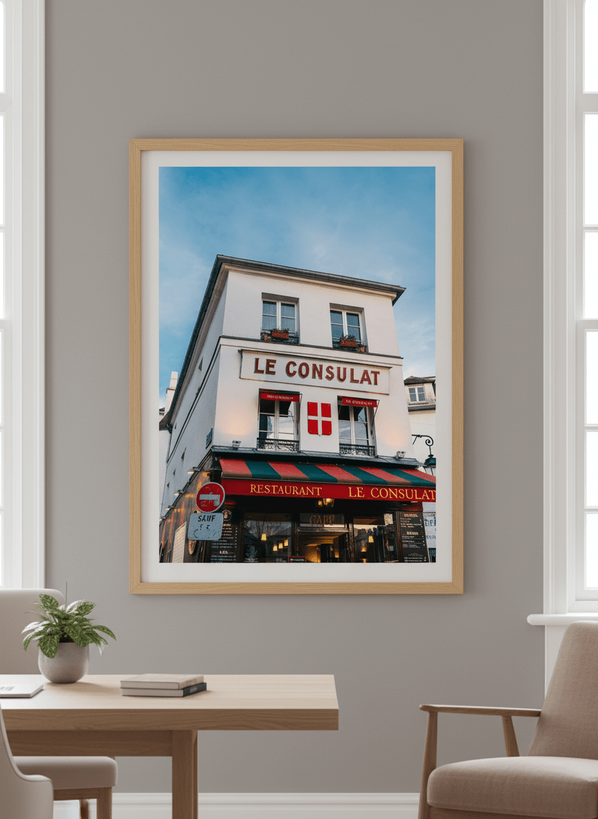 Contemporary wall art featured in a bright modern office workspace
