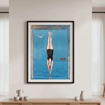Le Longeon France Diving Vintage Poster wall - art - picture - poster