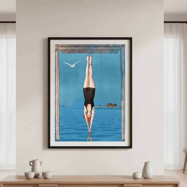 Le Longeon France Diving Vintage Poster wall - art - picture - poster