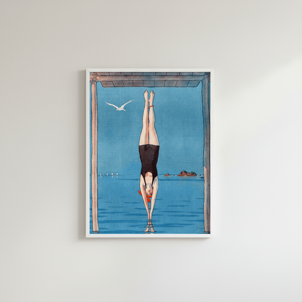 Le Longeon France Diving Vintage Poster wall - art - picture - poster