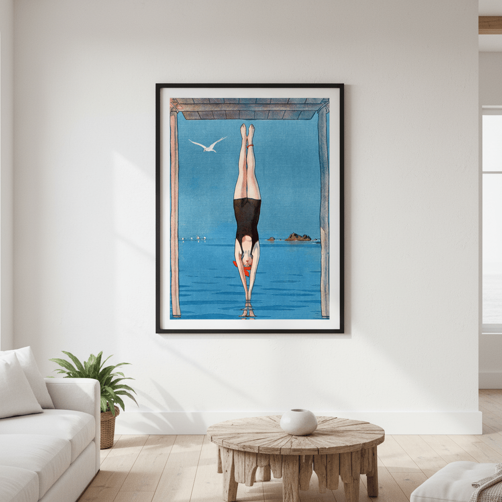 Le Longeon France Diving Vintage Poster wall - art - picture - poster