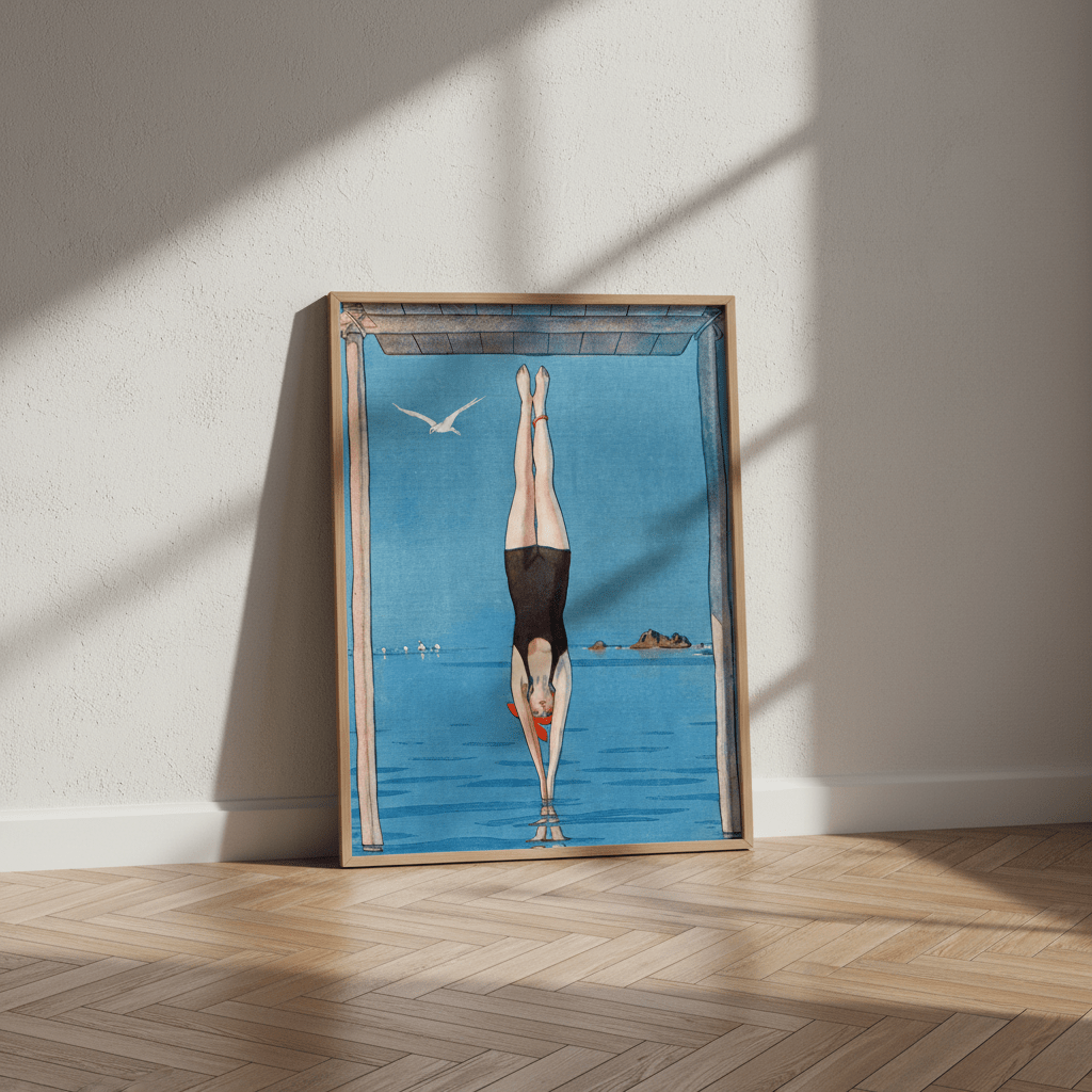 Le Longeon France Diving Vintage Poster wall - art - picture - poster