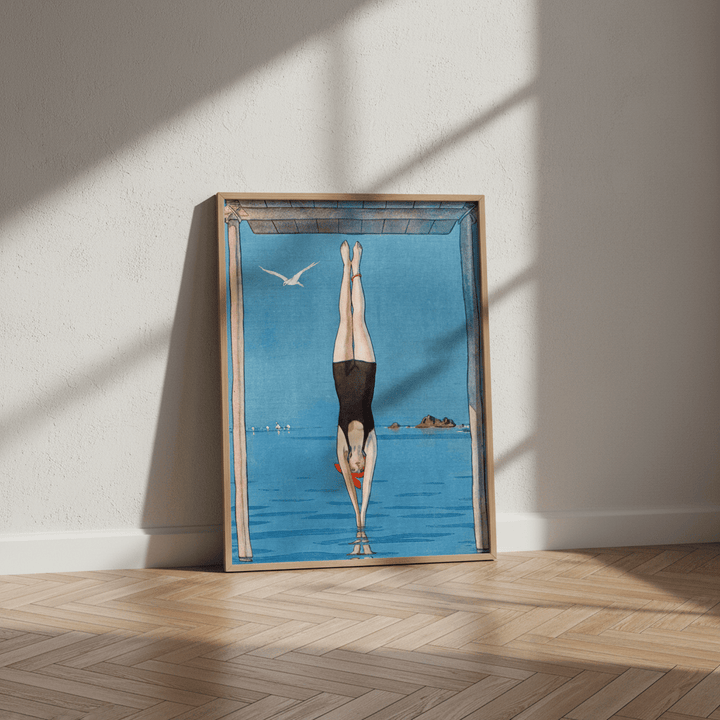 Le Longeon France Diving Vintage Poster wall - art - picture - poster