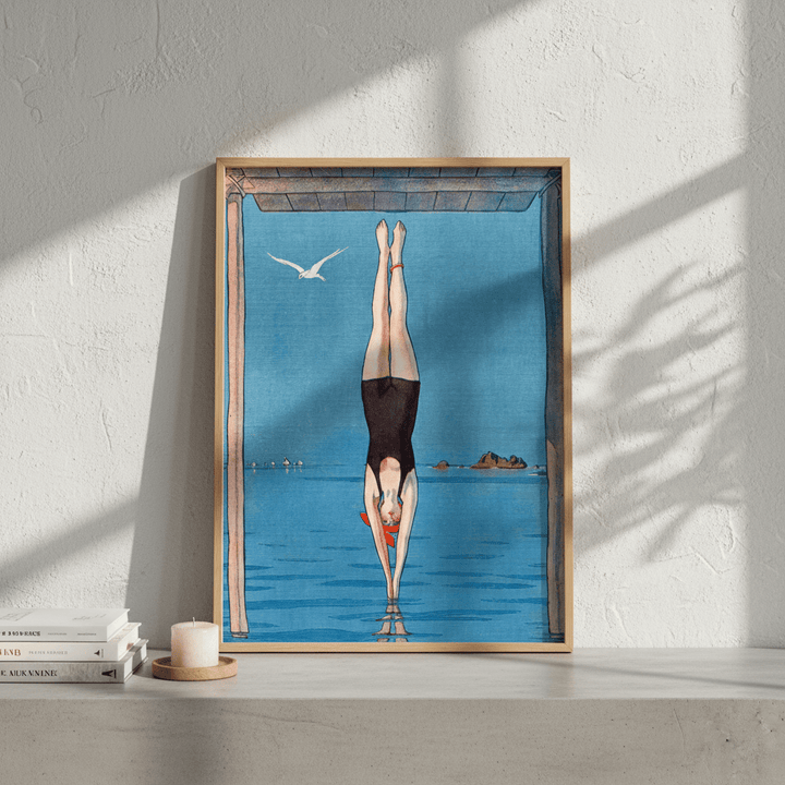 Le Longeon France Diving Vintage Poster wall - art - picture - poster