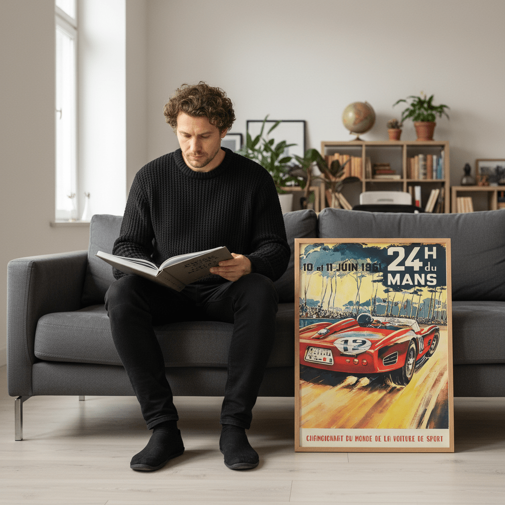 Le Mans 1961 Vintage Race Poster wall - art - picture - poster