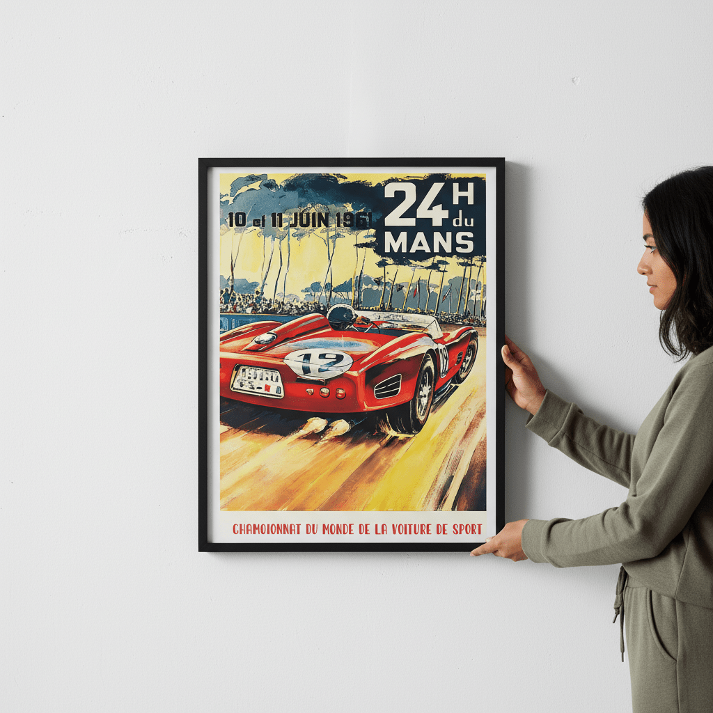 Le Mans 1961 Vintage Race Poster wall - art - picture - poster