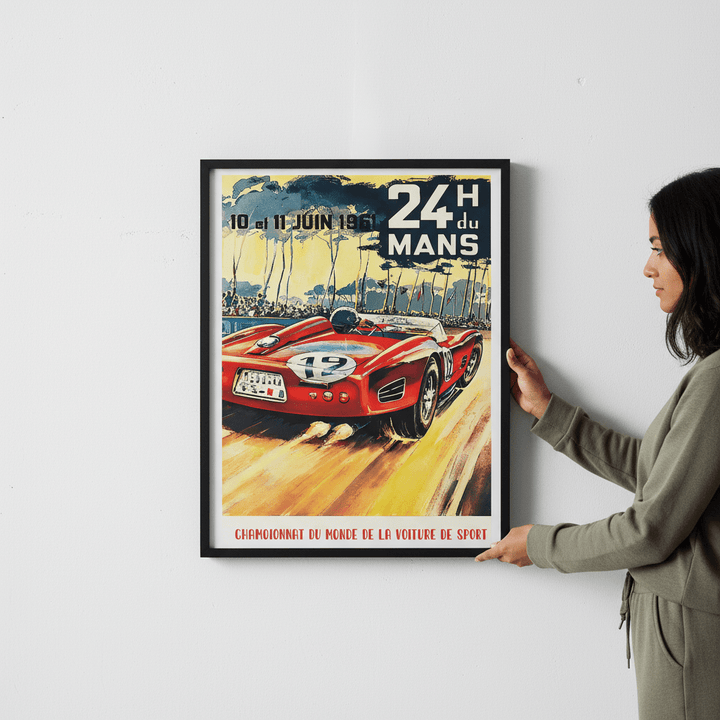 Le Mans 1961 Vintage Race Poster wall - art - picture - poster