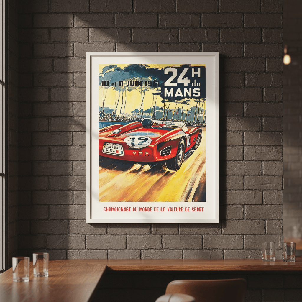 Le Mans 1961 Vintage Race Poster wall - art - picture - poster