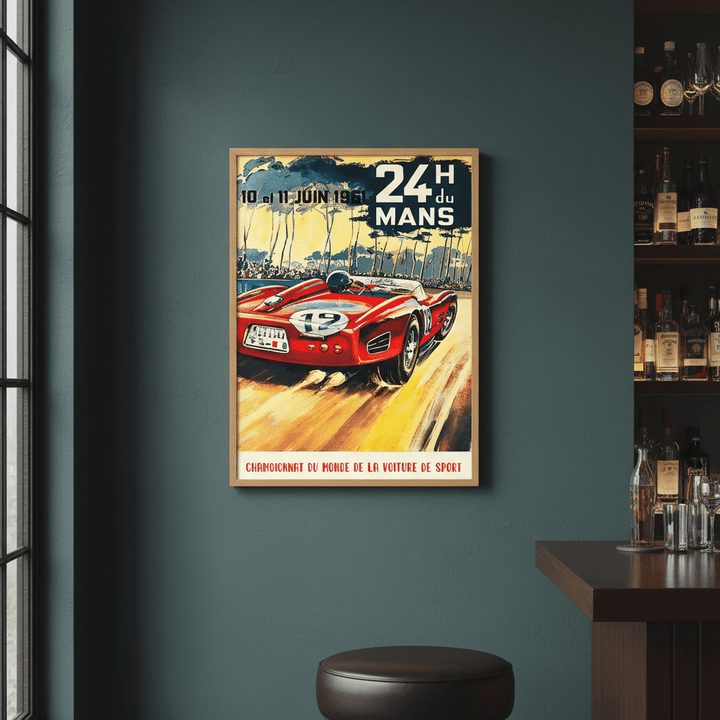 Le Mans 1961 Vintage Race Poster wall - art - picture - poster