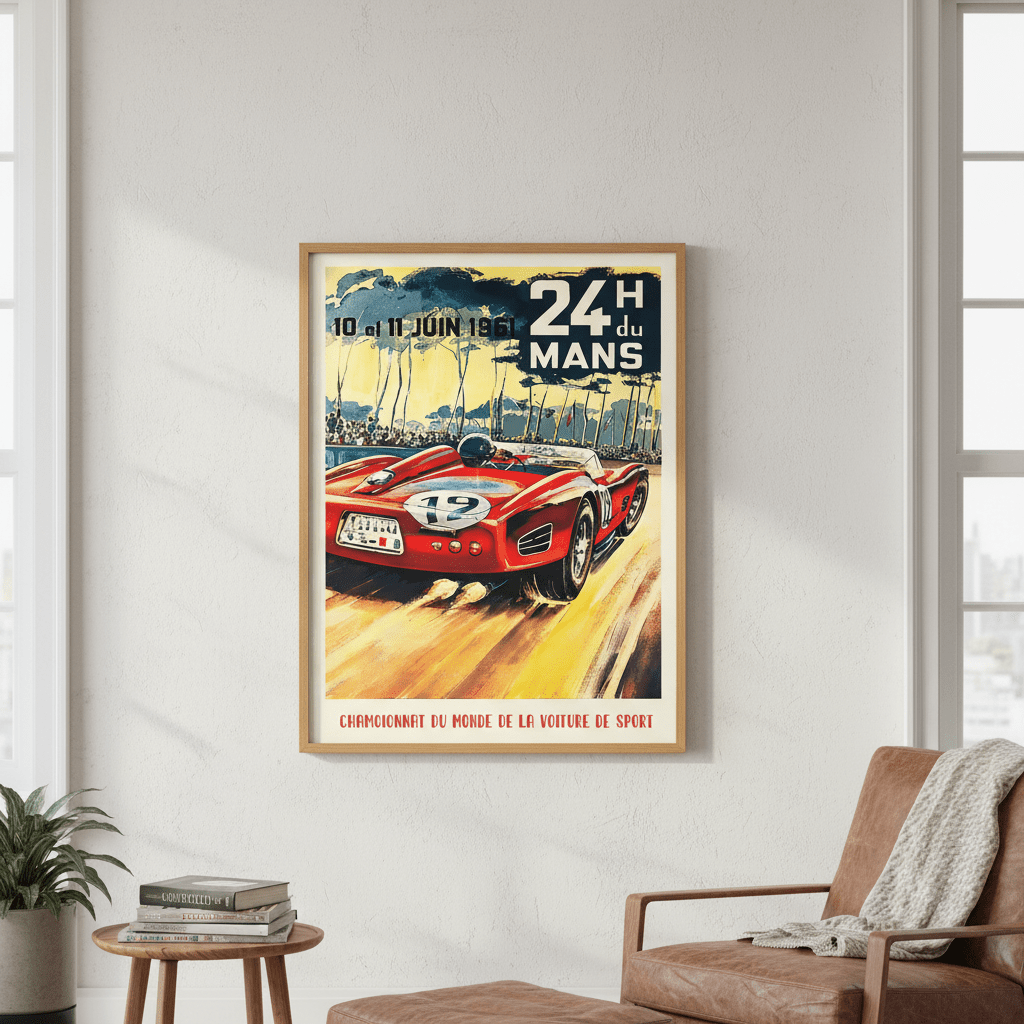 Le Mans 1961 Vintage Race Poster wall - art - picture - poster