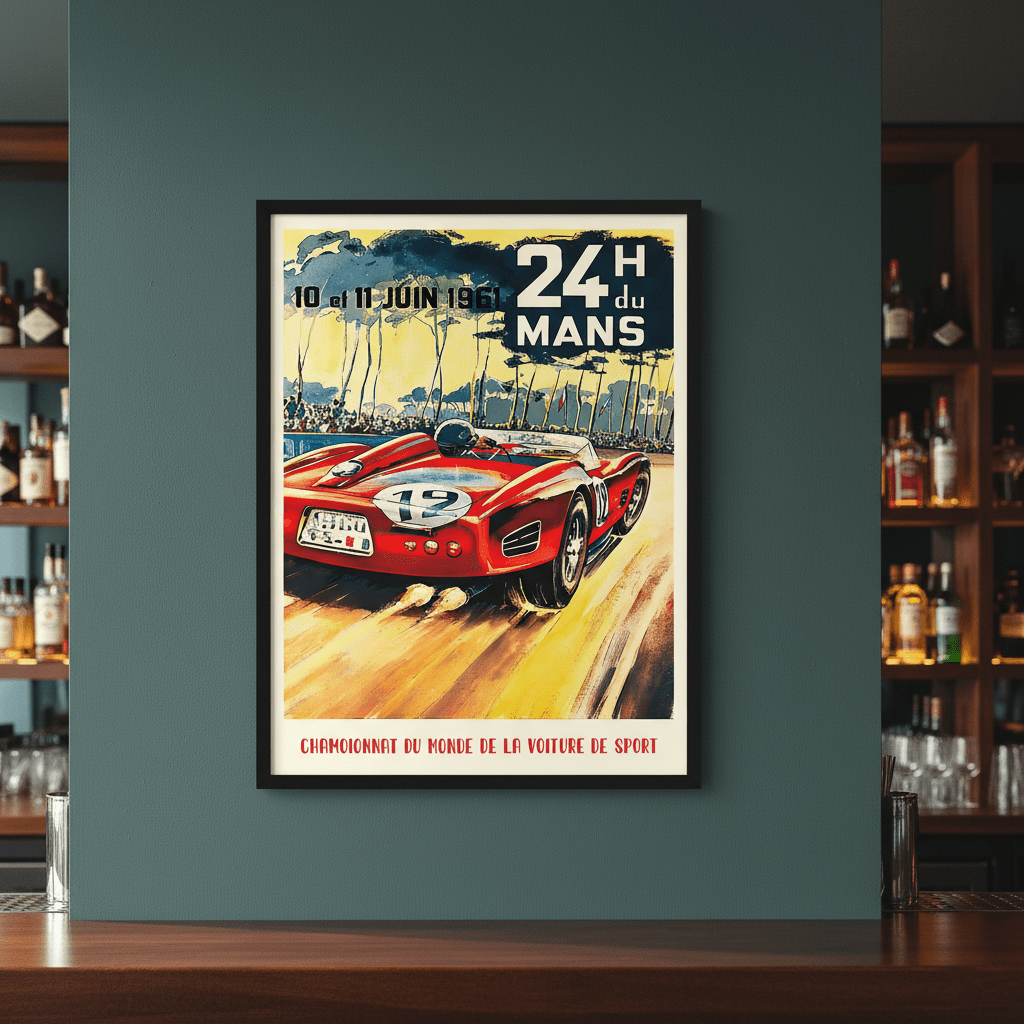 Le Mans 1961 Vintage Race Poster wall - art - picture - poster