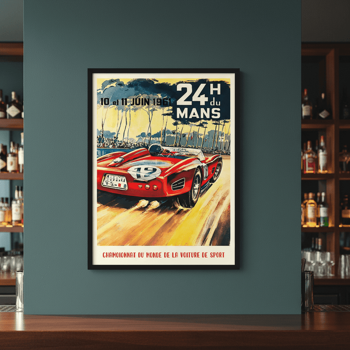 Le Mans 1961 Vintage Race Poster wall - art - picture - poster