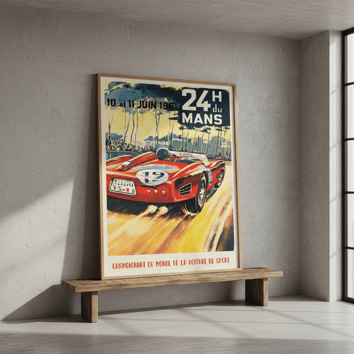 Le Mans 1961 Vintage Race Poster wall - art - picture - poster
