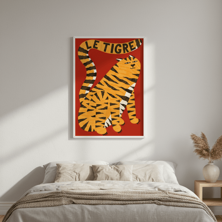 Le Tigre Red by Manne Jalilian wall - art - picture - poster