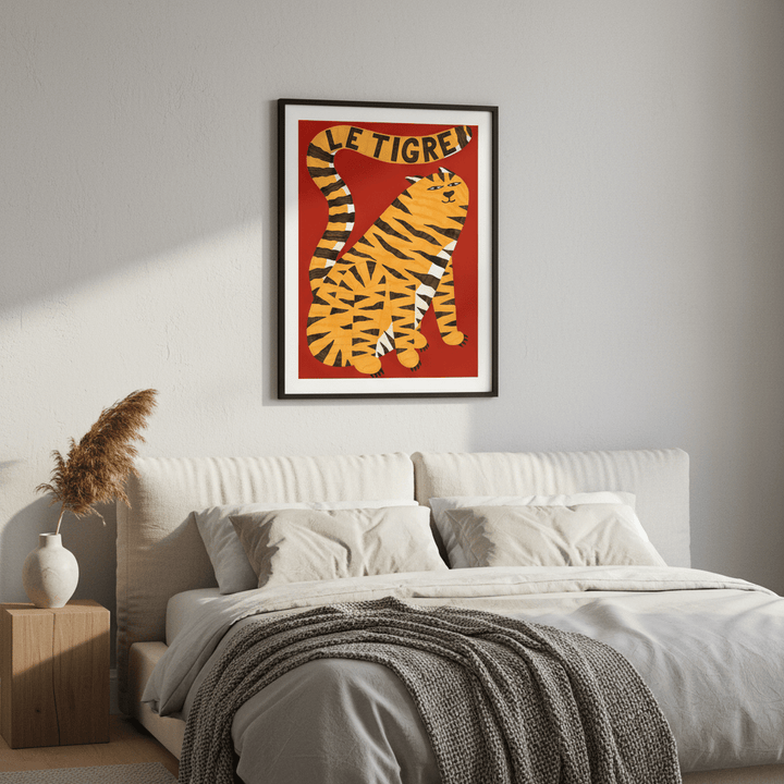 Le Tigre Red by Manne Jalilian wall - art - picture - poster