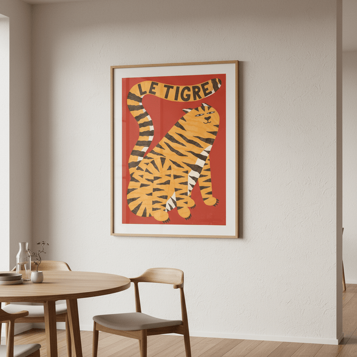 Le Tigre Red by Manne Jalilian wall - art - picture - poster