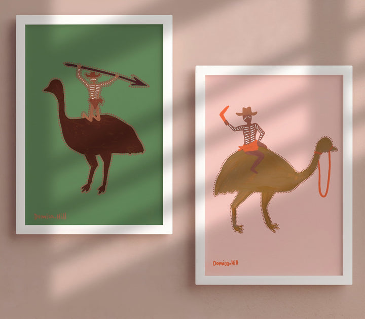 Legends & Spear Set of 2 Indigenous Wall Art by Domica Hill wall - art - picture - poster