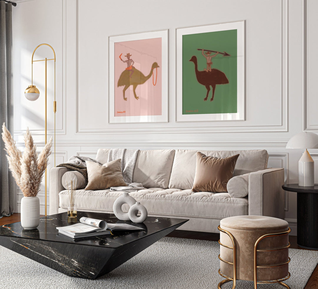 Legends & Spear Set of 2 Indigenous Wall Art by Domica Hill wall - art - picture - poster