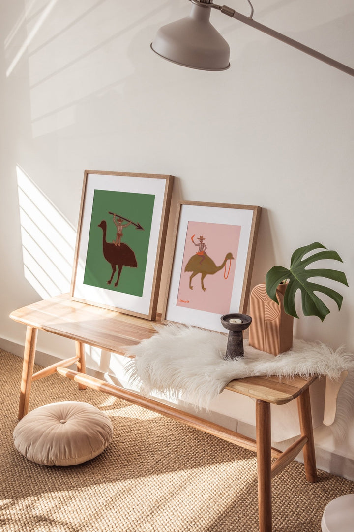 Legends & Spear Set of 2 Indigenous Wall Art by Domica Hill wall - art - picture - poster