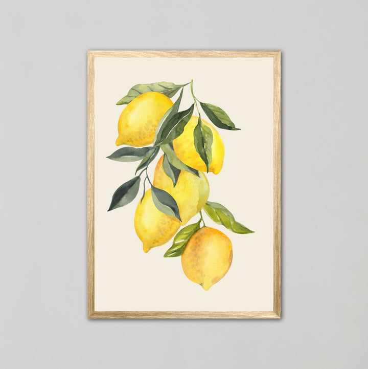 Lemon Branch Leaves Wall Art - Style My Wall