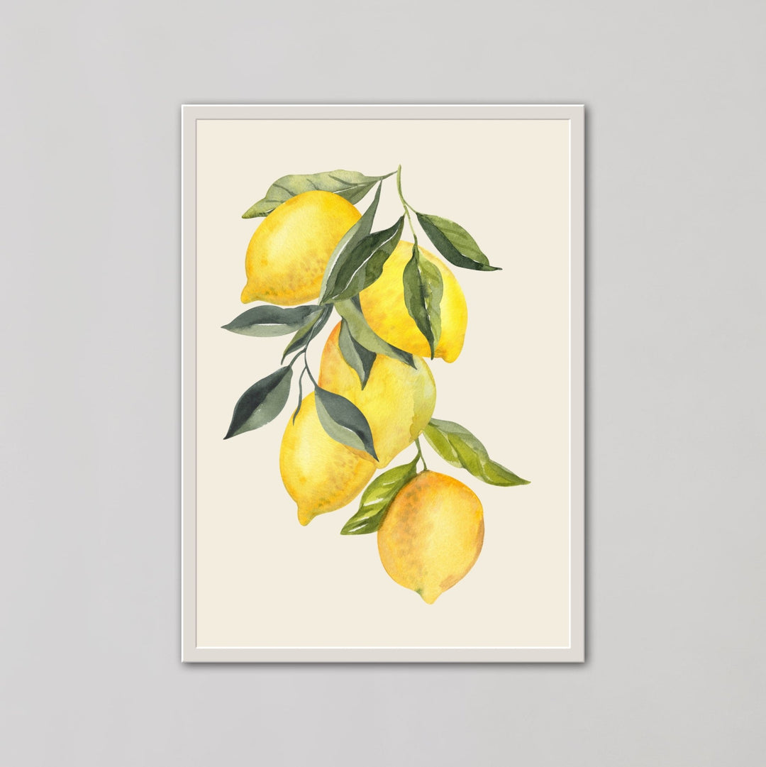 Lemon Branch Leaves Wall Art - Style My Wall