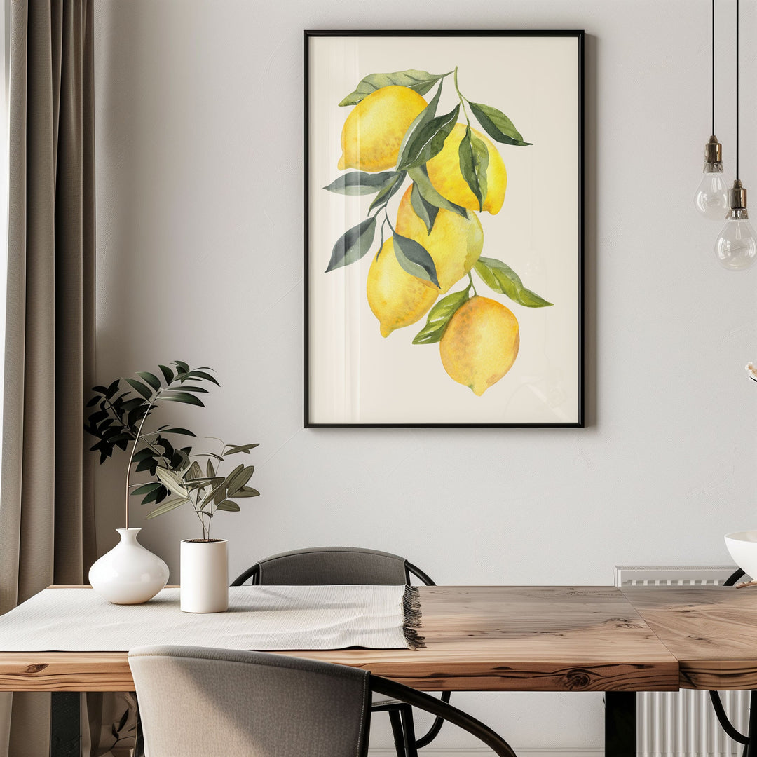 Lemon Branch Leaves Wall Art - Style My Wall