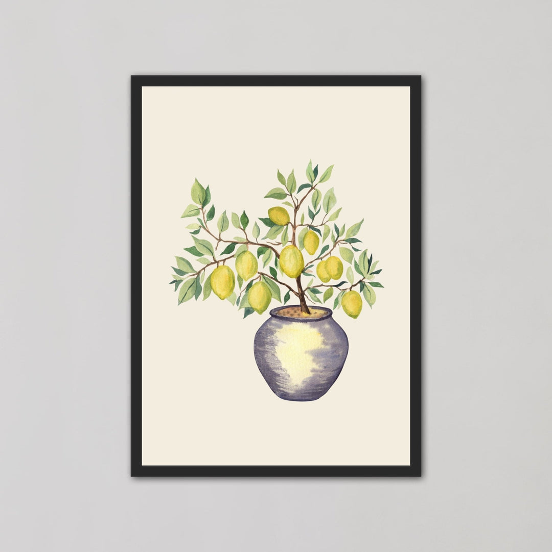 Lemon Tree in a Pot Green Wall Art - Style My Wall