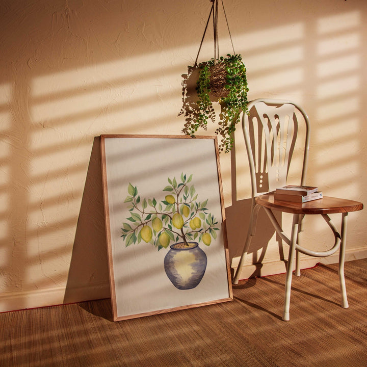 Lemon Tree in a Pot Kitchen Wall Art - Style My Wall