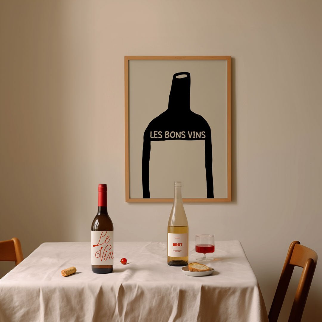 Les Bons Vins Black Wall Art - Style My Wall