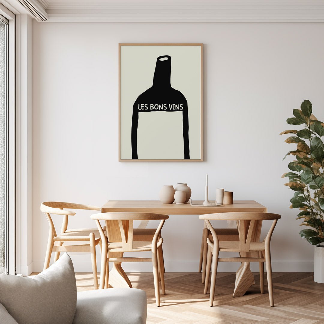 Les Bons Vins Black Wall Art - Style My Wall