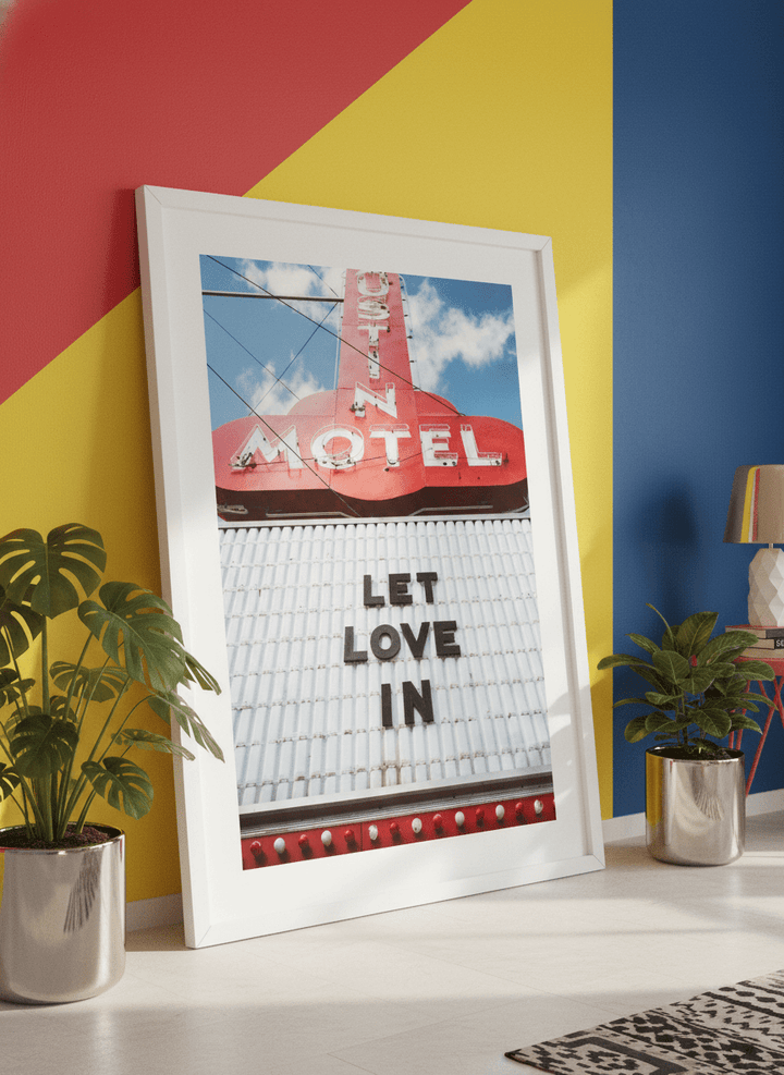 Bold wall art styled in a colourful, eclectic modern home