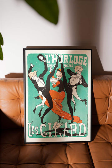 L'Horloge Can - Can Vintage Print wall - art - picture - poster