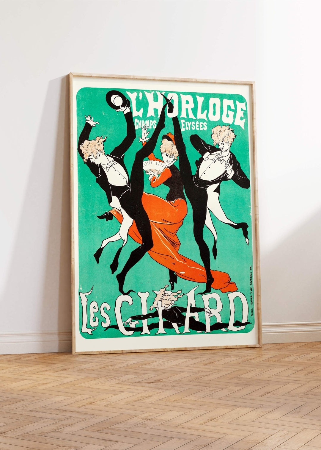 L'Horloge Can - Can Vintage Print wall - art - picture - poster