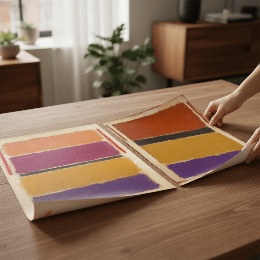 Licorice Allsorts Inspired by Mark Rothko Set of 2 wall - art - picture - poster