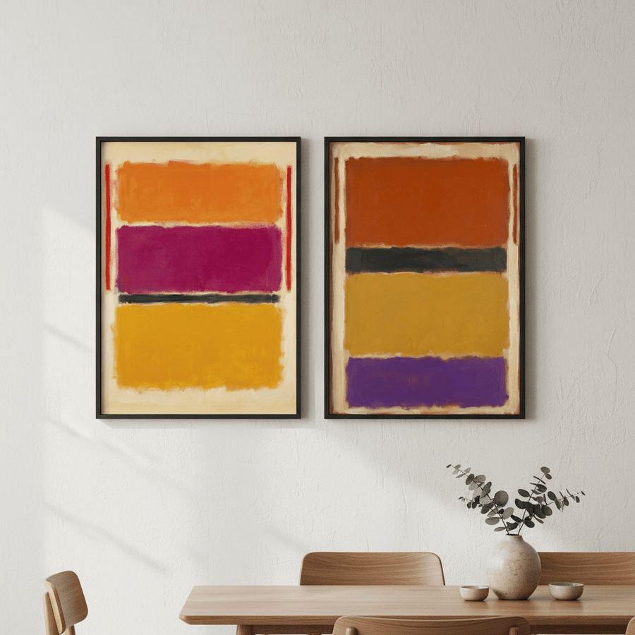 Licorice Allsorts Inspired by Mark Rothko Set of 2